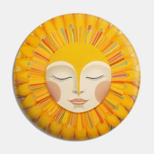 Sun Flower Yellow Boho Pin