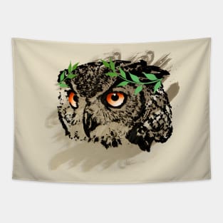 Athena Owl - Leaf Variant Tapestry