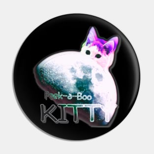 Peek-a-Boo Space Kitty Pin