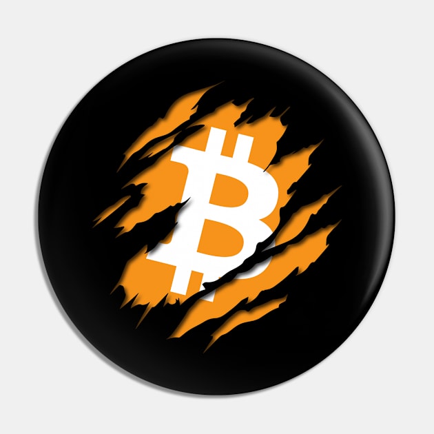 Bitcoin - Claw Pin by CoolTeez