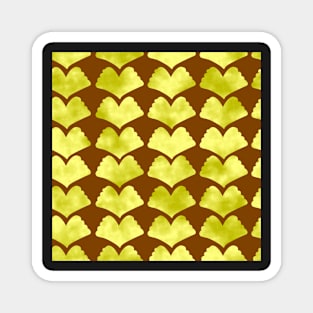 Ginkgo Leaves Gold on Brown 5748 Magnet