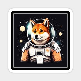 Shiba Inu Dog, Astronaut, Funny Dog Lover Magnet