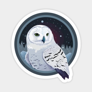 Winter Nights Snowy Owl Magnet