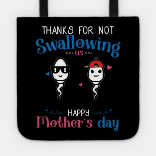 Happy Mothers Day Thanks For Not Swallowing Us for Women Tote