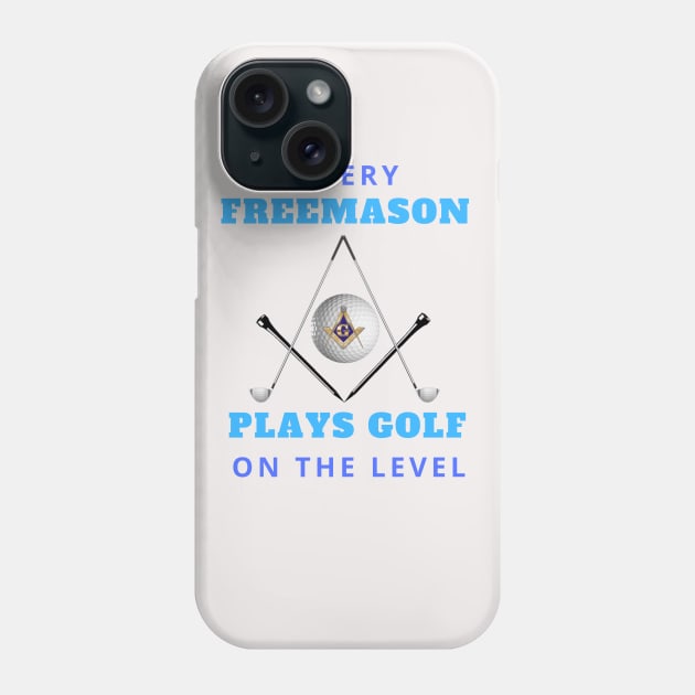 Freemason Golfers On The Level Phone Case by Hermz Designs