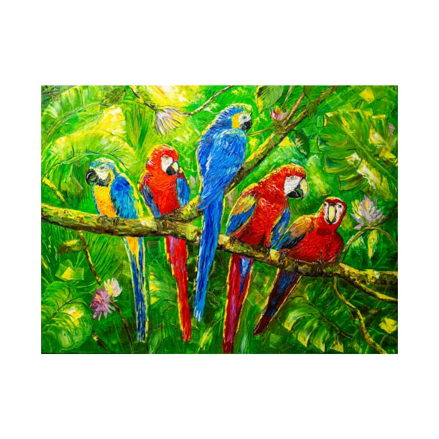 Parrots in the jungle by NataliaShchip