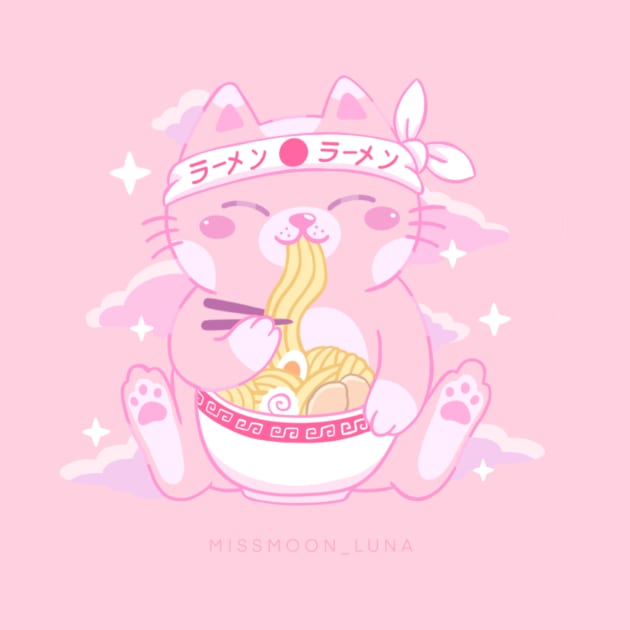 Maneki Neko Kawaii pink by MissMoonLuna