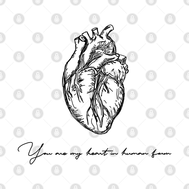 You are my heart in human form- Sketch- Heart by Vtheartist