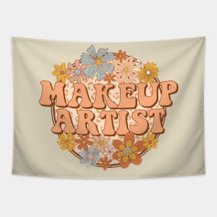 Retro Makeup Artist Floral Design Gift Tapestry