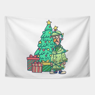 Beaker Around The Christmas Tree Muppets Tapestry