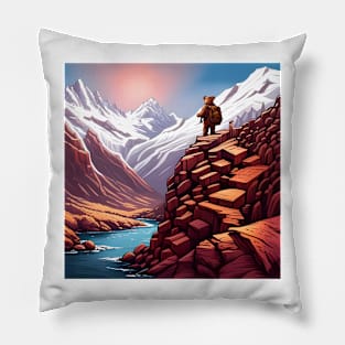 Teddy in the Andes Pillow