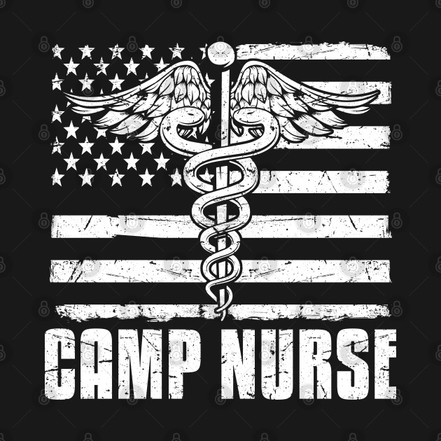 Disover Camp Nurse American Flag - Nurse American Flag - T-Shirt