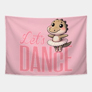 Let's dance - An alligator is dancing ballet Tapestry