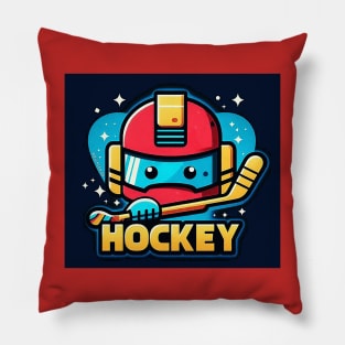 Cute Hockey Logo Pillow