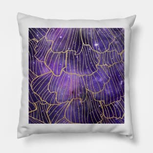 Galaxy petals - violet skies Pillow