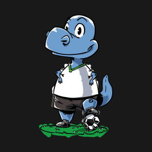 Blue Soccer Dinosaur T-Shirt