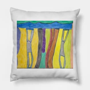 Unique Unusual Different Style Shapes With Colourful Background Pillow