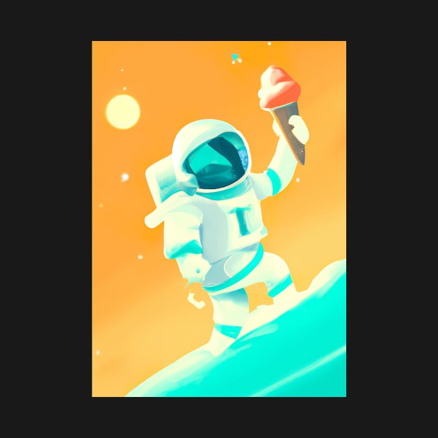 Astronaut with Ice Cream by maxcode