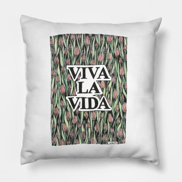 Viva la Vida drawing Pillow by laimutyy