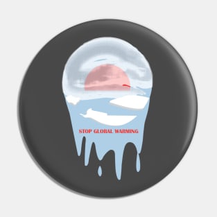 Stop Global Warming Pin