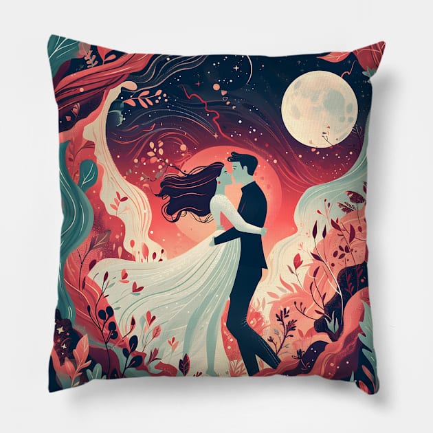 Discover True Romance: Art, Creativity and Connections for Valentine's Day and Lovers' Day Pillow by insaneLEDP