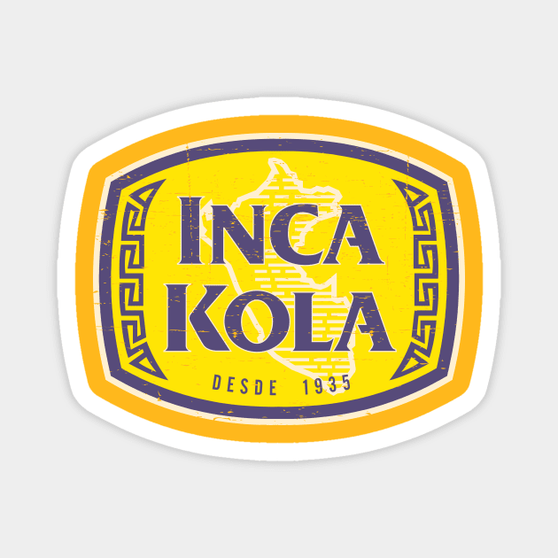 Inca Kola - logo - Est 1935 - Vintage design Magnet by verde