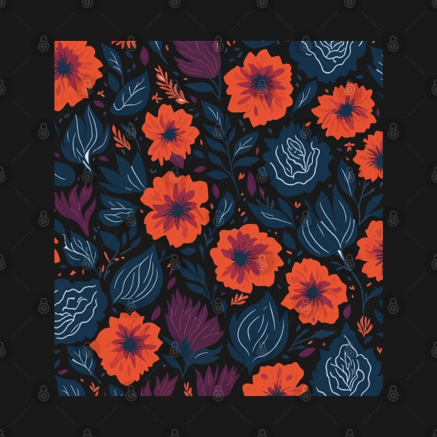 Flower pattern design by webbygfx