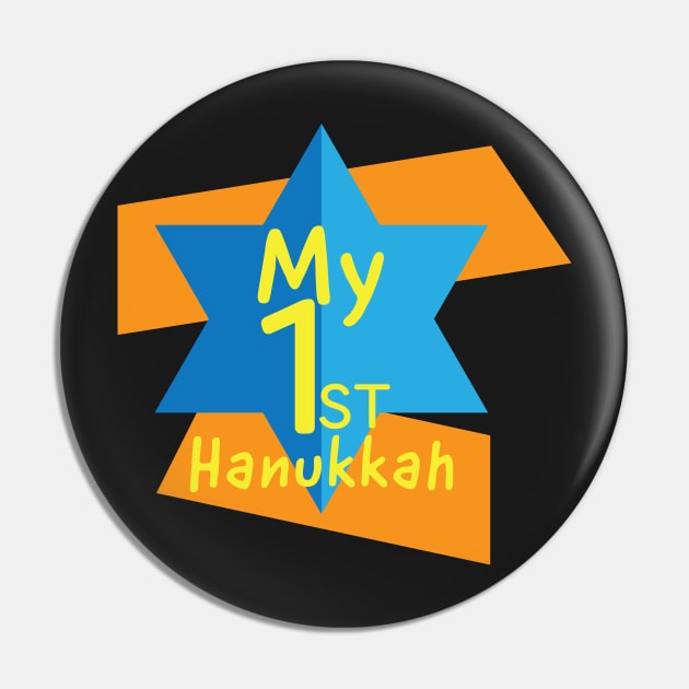 My First Hanukkah Star of David Pin by sigdesign