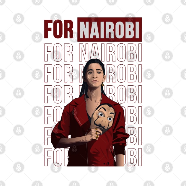 For Nairobi Money Heist Inspired Illustration by Dorothy Designs