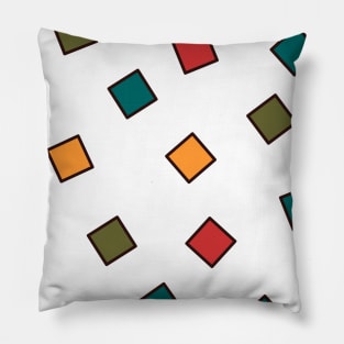 80's pattern - Square Colorful Pattern with Space Pillow