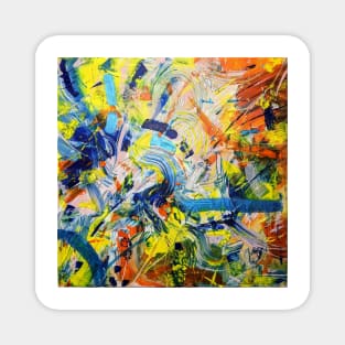 Explore - colorful abstract acrylic painting Magnet