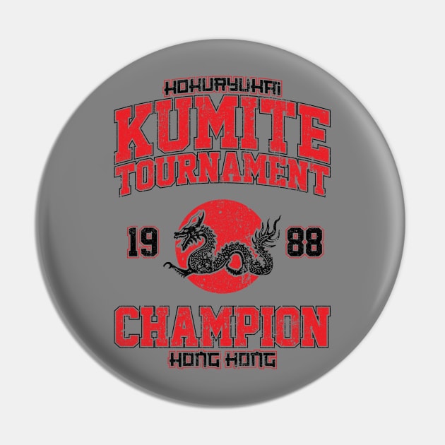 Kumite Tournament 1988 Champion (Variant) Pin by huckblade