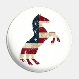 American Flag Horse Pin