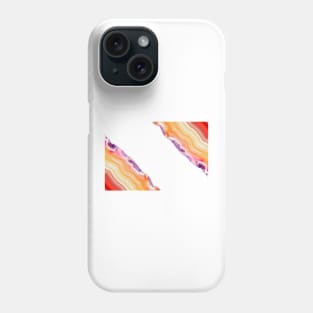 Abstract background, red orange agate slice striped mineral Phone Case