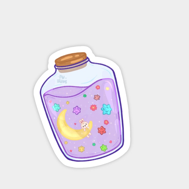 Magic potion bottle Magnet by Pudraws 