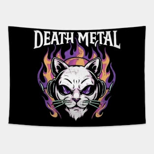 Death Metal Satanic Baphomet Cat Tapestry
