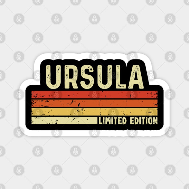 Ursula Name Vintage Retro Limited Edition Gift Magnet by CoolDesignsDz