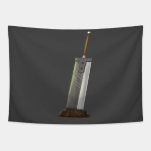 Buried Buster Sword Cloud Strife Cool Retro Tapestry