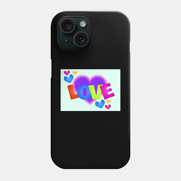 Love written in lovely way Phone Case by Montanescu