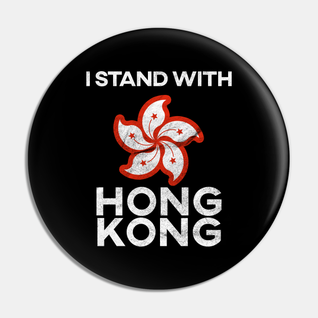 I Stand With Hong Kong Free Hong Kong Pin TeePublic