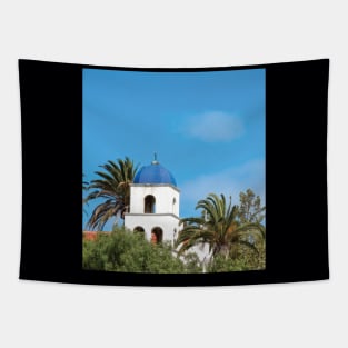 Iconic Blue Domed Church Tower San Diego California Tapestry