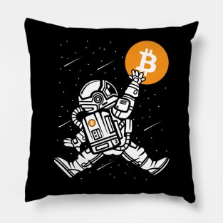 Astronaut BitCoin BTC To The Moon Crypto Token Cryptocurrency Wallet Birthday Gift For Men Women Kids Pillow