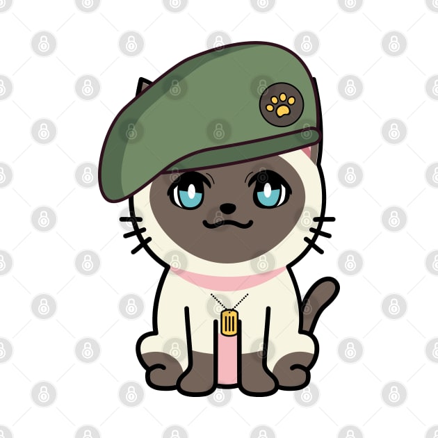 Green Beret Siamese cat by Pet Station