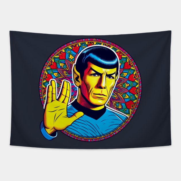 Saint Spock Tapestry by Tiger Mountain Design Co.