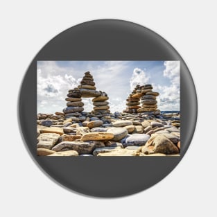 Rock Cairns, Amroth, Wales Pin