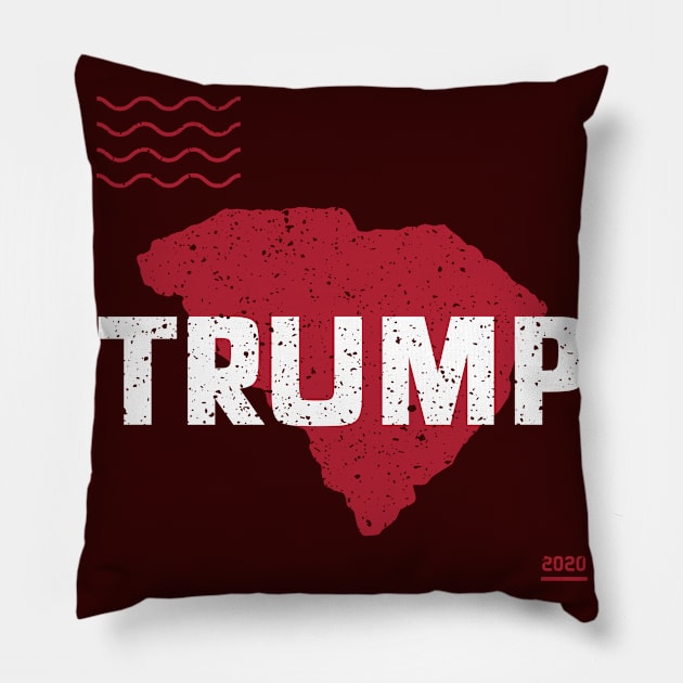 Trump South Carolina 2020  - Red Wave, Red State Pillow by Family Heritage Gifts