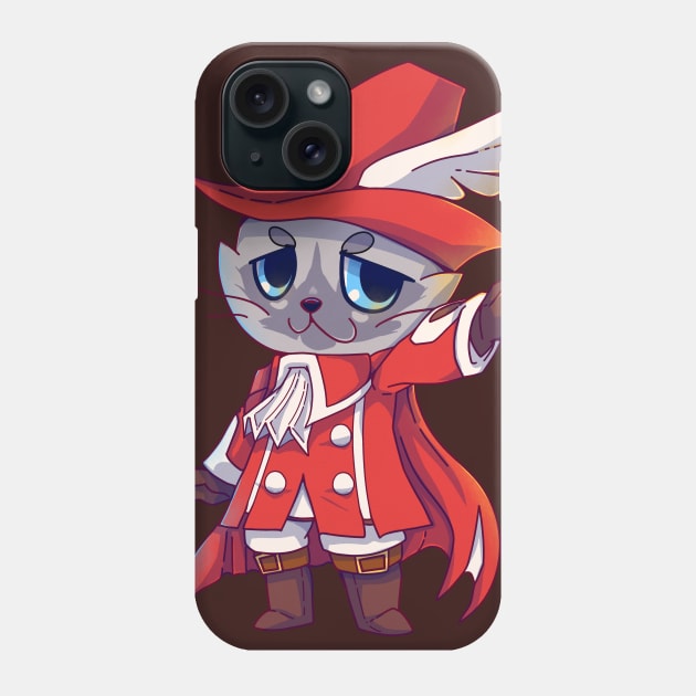 Red mage Fantasy Cat Phone Case by TechraNova