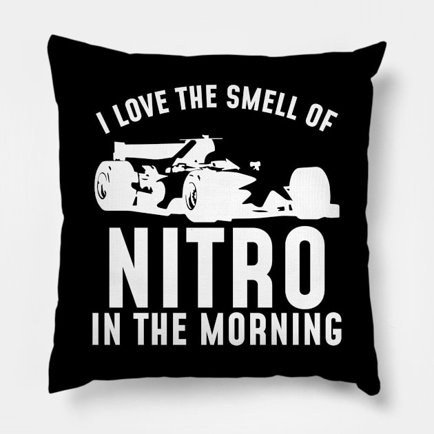 Nitro Racing Smell Funny Humor Pillow by Mellowdellow