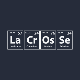 Lacrosse (La-Cr-Os-Se) Periodic Elements Spelling T-Shirt