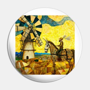 Don Quixote Van Gogh Pin